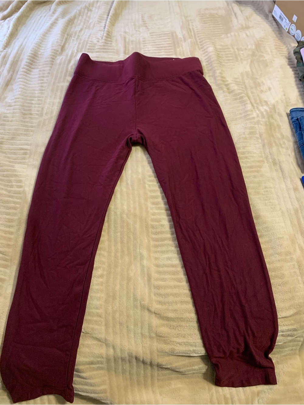 Burgundy Knit Jogger Bottoms